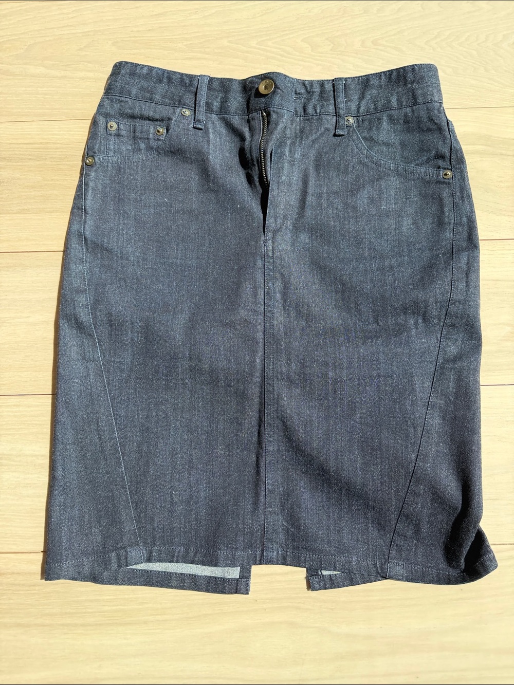 rag & bone Indigo Denim Pencil Skirt